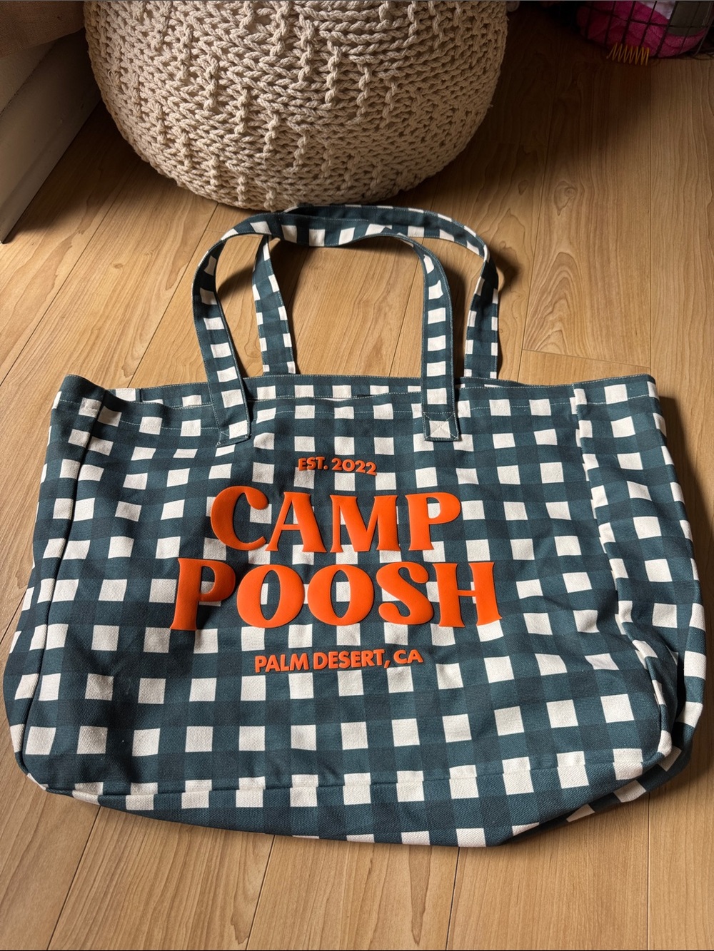 CAMP POOSH Checkerboard Tote